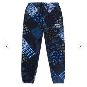 Teddy Fresh Blue Patchwork Sweatpants